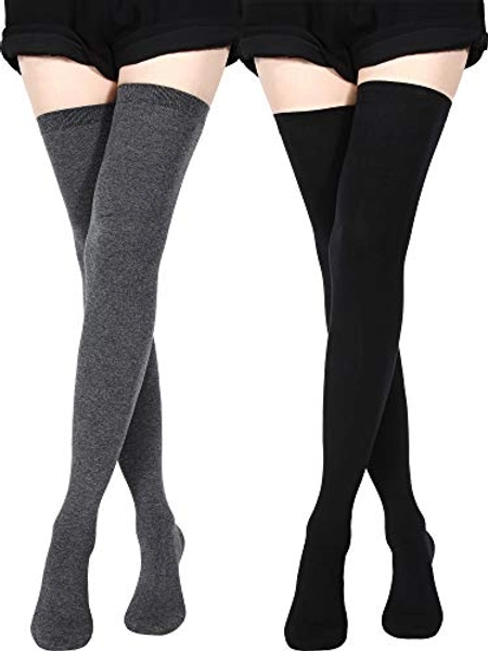 Extra Long Socks Thigh High Cotton Socks Extra Long Knee Boot Stockings for Women