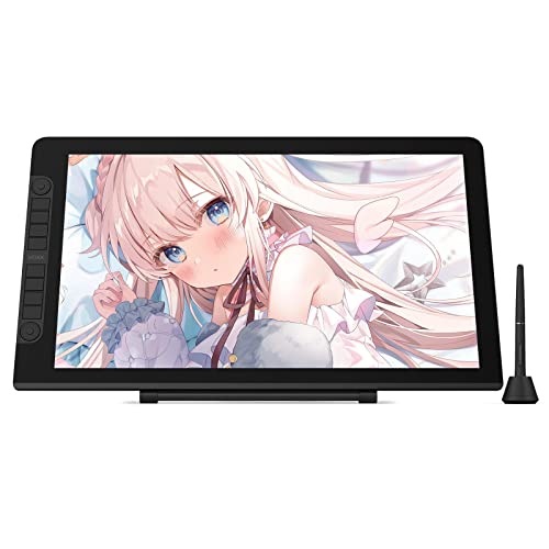 VEIKK VK2200Pro Drawing Tablet Monitor 21.5 Inch Full HD Display Screen, with 2 Dials, 8 Shortcut Keys, Adjustable Stand, 8192 Levels Battery-Free Pen - 21.5inch - 8 Shortcut Keys & 2 Quick Dials