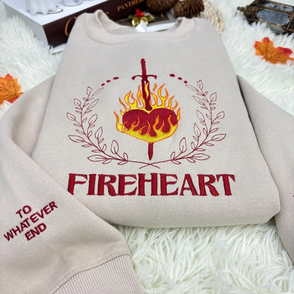 Fireheart embroidered Sweatshirt, Throne Of Glass