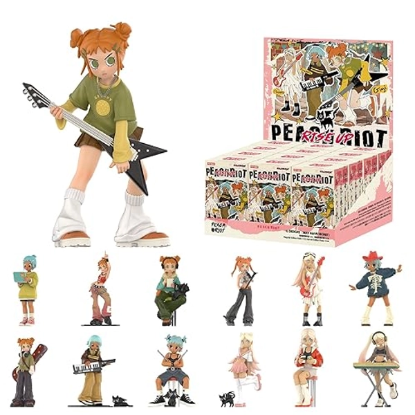 POP MART Peach Riot Rise Up Series Figures, 12PCs Peach Riot Blind Box Figures, Random Design Action Figures Collectible Toys Home Decorations, Holiday Birthday Gifts for Boys and Girls, Whole Set