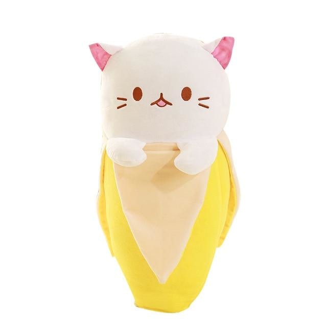 Banana Cat Plush Toys - 30cm / White