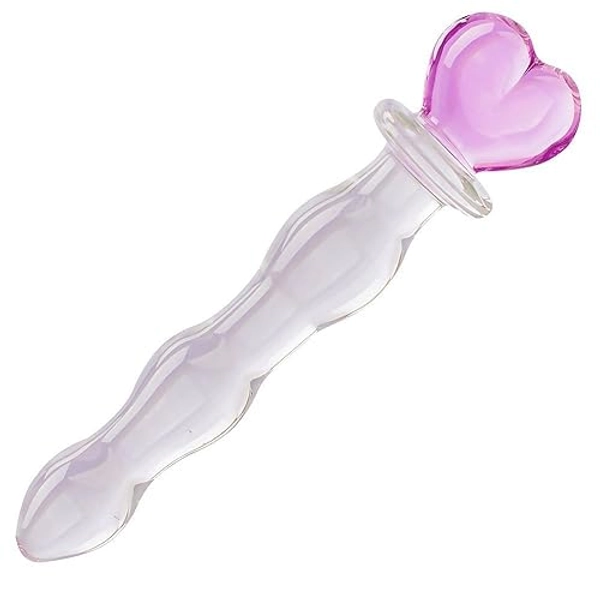 Crystal Glass Pleasure Wand Dildo Penis, Pink