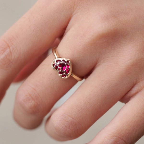 Zelda Heart Container Vessel Ring 925 Silver 9k 18k Gold Handmade Jewelry with Gemstones Birthday Gift BOTW & TOTK Gamers and Fans