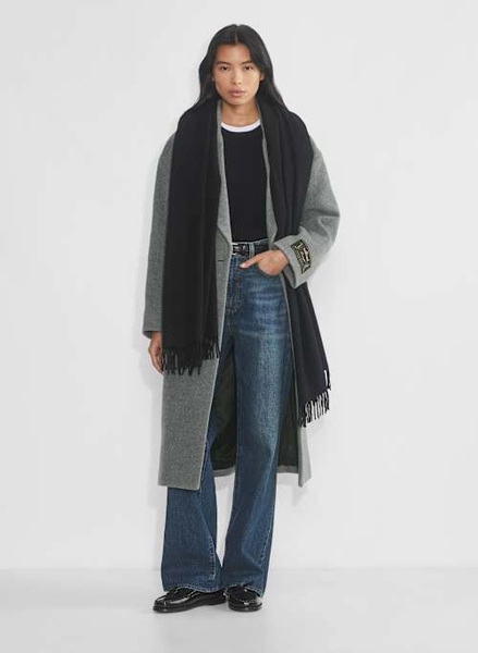 wool narrow blanket scarf