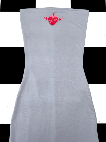 SWEET LORD O'MIGHTY! STRAWBERRY TUBE DRESS IN GREY