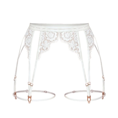 Frisson Lace Garters Crystal - XL/1X / Crystal