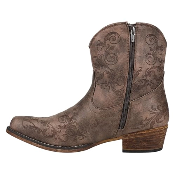 ROPER Women's Short Stuff Embroidery Snip Toe Ankle Boot