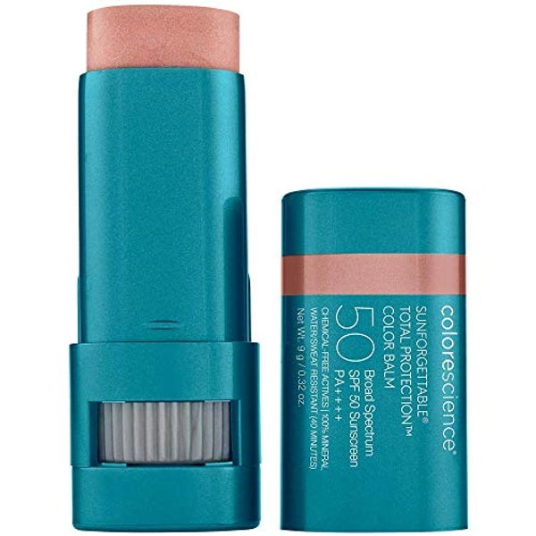 Colorescience Sunforgettable Total Protection Color Balm SPF 50, Mineral, Broad Spectrum, Buildable Lip & Cheek Color