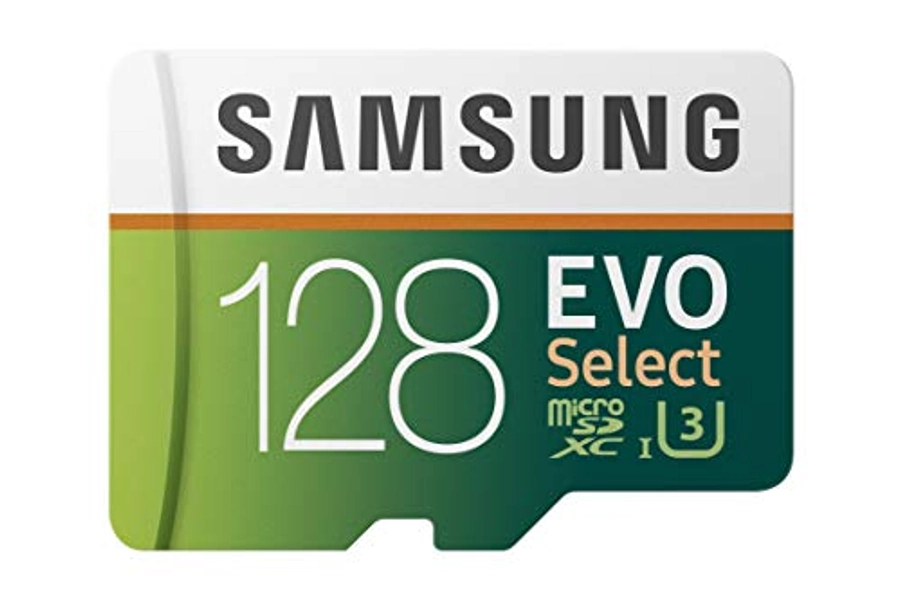 SAMSUNG (MB-ME128GA/AM) 128GB 100MB/s (U3) MicroSDXC EVO Select Memory Card with Full-Size Adapter