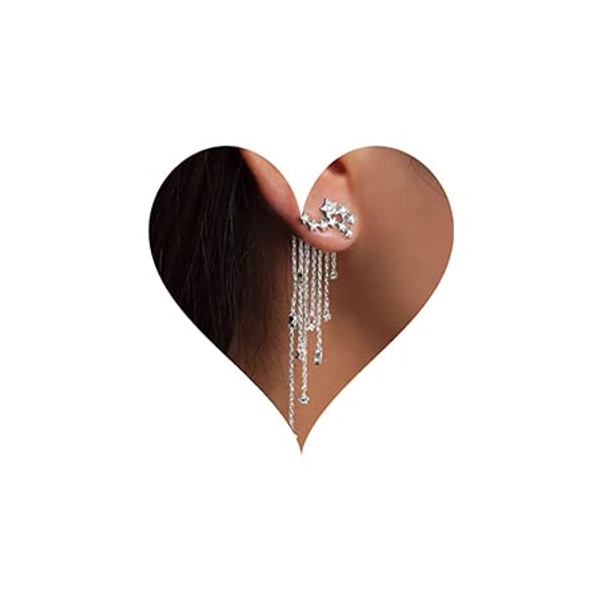 Denifery Shining Stars Tassel Earrings Hanging Exquisite Earrings,for Women and Girls