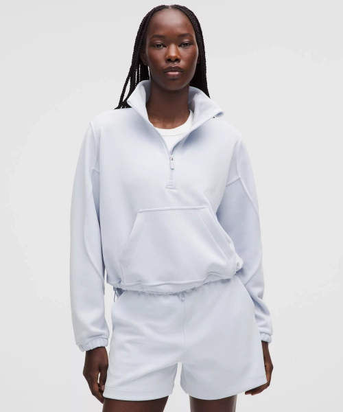 Brushed Softstreme Half Zip Starch Blue