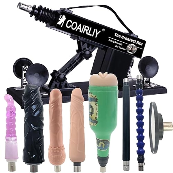 Coairliy Sex Machine Thrusting Machine Devices Gun Male Masturbator Dildo Holder with 3XLR Connector Large Szie Suction Cup Adult Sex Toys for Women and Men Masturbation