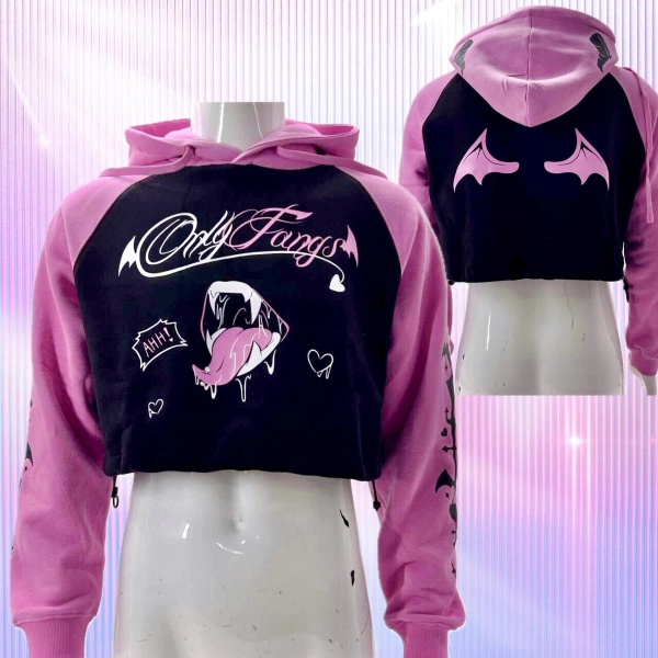 OnlyFangs Crop Top Hoodie