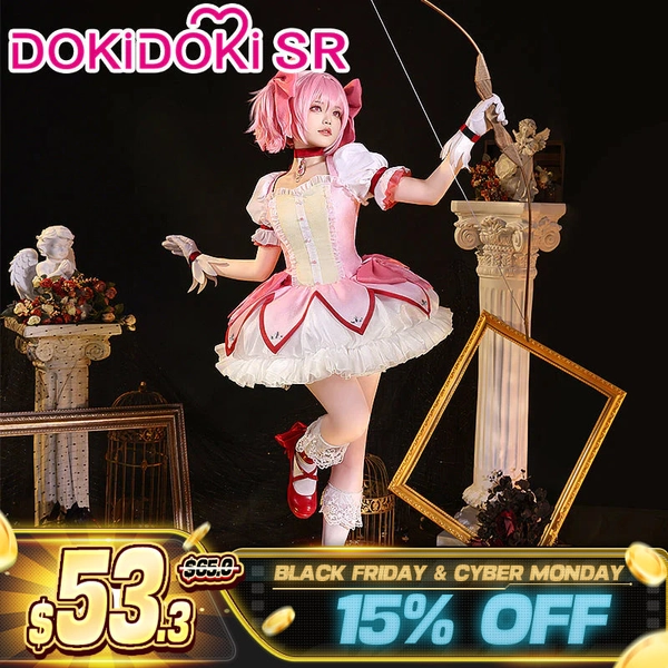【Partial Size Ready For Ship】【Size S-2XL】DokiDoki-SR Anime Cosplay Costume Pink Battle Dress Cute