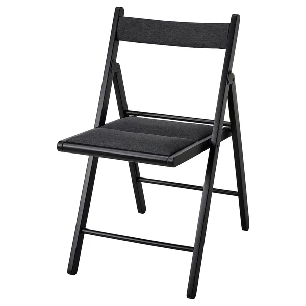 FRÖSVI Folding chair - black/Knisa dark grey