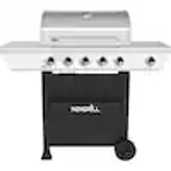 Nexgrill 5-Burner Propane Gas Grill in Stainless Steel with Side Burner and Condiment Rack 720-0888S