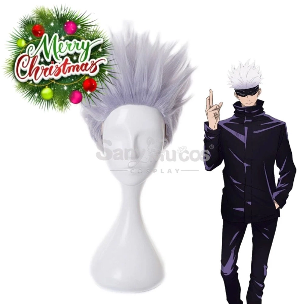 【In Stock】Anime Jujutsu Kaisen Cosplay Satoru Gojo Quiff Cosplay Wig