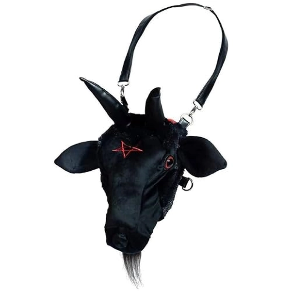 Kreepsville 666 Goathead Baphomet Plush Purse Bag Black