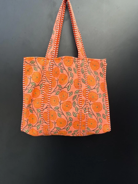 Floral print cotton bag Eco friendly 