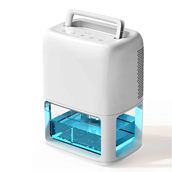 CONOPU Dehumidifier 1800 ml, Double Dehumidification, Dehumidifier for Home with Timer, Defrost Protection, Two Modes Available, LED Light, Dehumidifiers for Drying Clothes, Bedroom, Bathroom