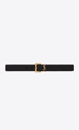 cassandre belt with square buckle in grained leather