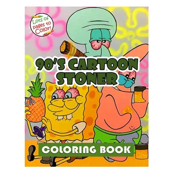 
                            90s Cartoon Stoner Coloring Book: An Amazing 90s Cartoon Stoner Coloring Pages To Have Fun And Relax, Great Idea Gift For Cartoon Fans
                        