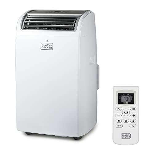 BLACK+DECKER Air Conditioner, 14,000 BTU Air Conditioner Portable for Room up to 700 Sq. Ft. with Remote Control, White - 14,000 BTU