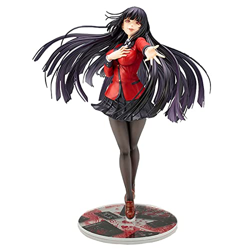 XPHHPX 22cm Japanese Kakegurui Anime Figure Jabami Yumeko Action Figure Kakegurui Uniform Jabami Yumeko Figurine Collection Model Doll Gift Collection Ornaments Action Doll PVC Model Toy - 