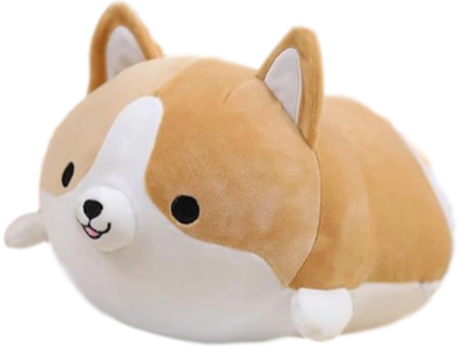 Happy Corgo Plushie (3 COLORS, 3 SIZES) - Toasted / 24" / 60 cm