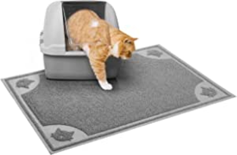 Mr. Pen- Large Cat Litter Mat, 23.5”X 35.2”, Gray, Cat Litter Box Mat, Cat Litter Mat Litter Trapping Mat, Cat Mats for Litter, Litter Mat for Litter Box, Cat Rug, Large Litter Mat