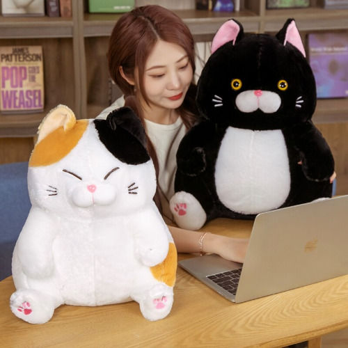 Chubby Cat Crew Plushies (3 Colors, 3 Sizes) - Both / 11" / 28cm