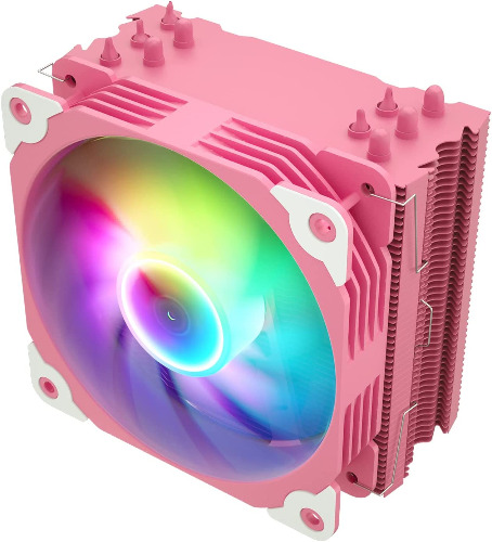 Vetroo V5 Pink CPU Cooler, 120mm 5 Heat Pipes Addressable RGB & PWM Air Cooler 150w TDP Processor Cooler for Intel LGA 1700/1200/115X AMD AM5/AM4 - Pink