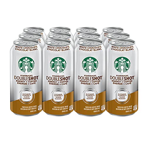 Starbucks Double Shot White Chocolate, 444ml Can, Pack of 12, White Chocolate, 5328 milliliters - White Chocolate - White Chocolate