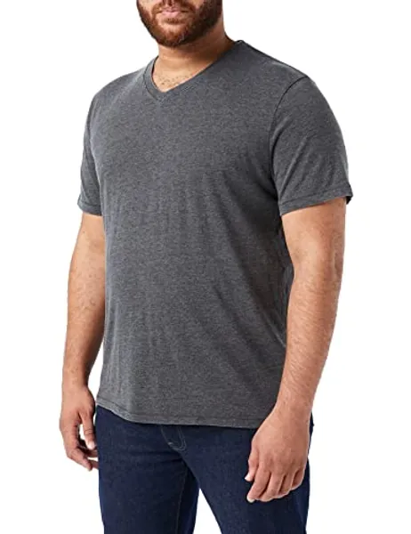 Lucky Brand Mens Venice Burnout Vee Neck Tee - Large - Jet Black