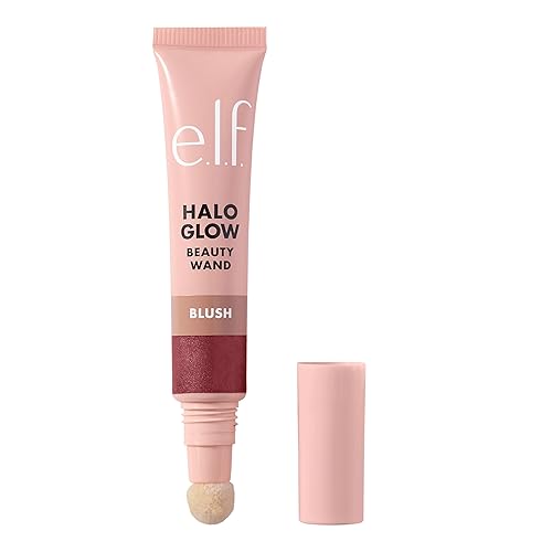 e.l.f. Halo Glow Blush Beauty Wand, Liquid Blush Wand For Radiant, Flushed Cheeks, Infused With Squalane, Vegan & Cruelty-free, Berry Radiant - Berry Radiant - 10 ml (Pack of 1)