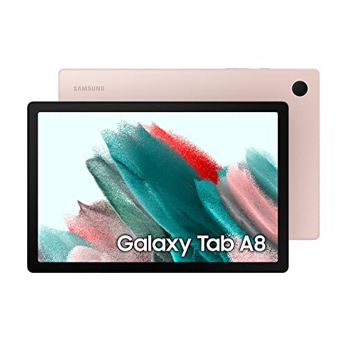Samsung Galaxy Tab A8, Android Tablet, WiFi, 7.040 mAh Akku, 10,5 Zoll TFT Display, vier Lautsprecher, 32 GB/3 GB RAM, Tablet Rosa - Pink Gold - WLAN