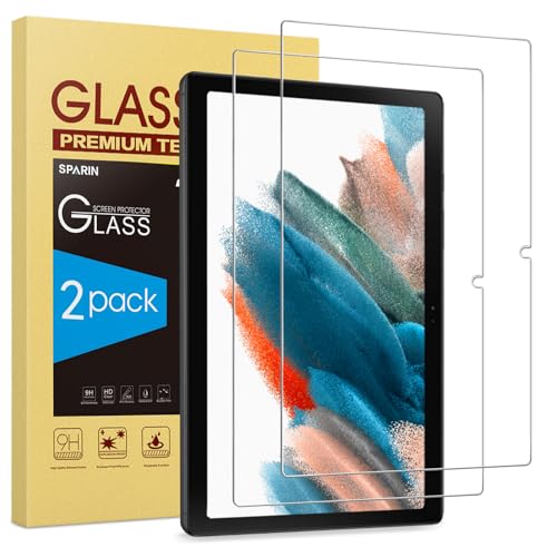SPARIN 2 Stück Schutzfolie Kompatible mit Samsung Galaxy Tab A8 10,5 Zoll, Gehärtetes Glas Folie für Galaxy Tab A8 2022, 9H Härte