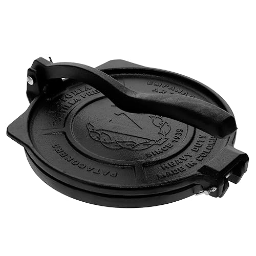 Victoria 8-Inch Commercial-Grade Cast-Iron Tortilla Press, Made from Super-Durable HD Iron, Made in Colombia - 8" HD IRON