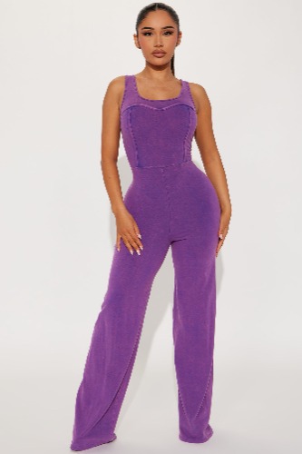 Camilla Mineral Wash Jumpsuit - Purple | XS