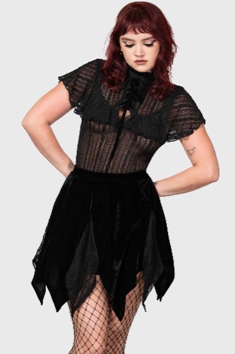 Josephine's Revenge Mini Skirt | XS / Black / 96% Polyester 4% Elastane