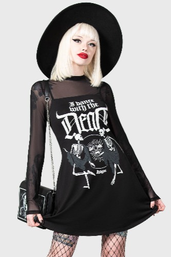 Deathdanse Two-Piece Dress | XS / Black / 94% Cotton 6% Elastane