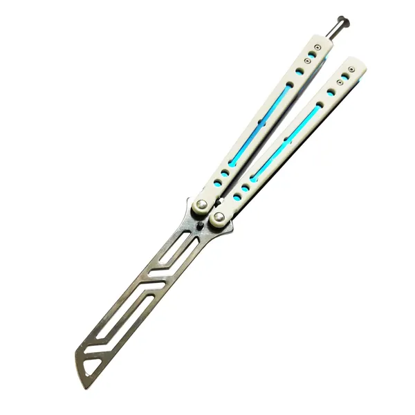 Cool Folding Tactical Trainer Practice Metal Steel G10 Handle Bearings Blunt Flip Training Sticks with Latch Lock