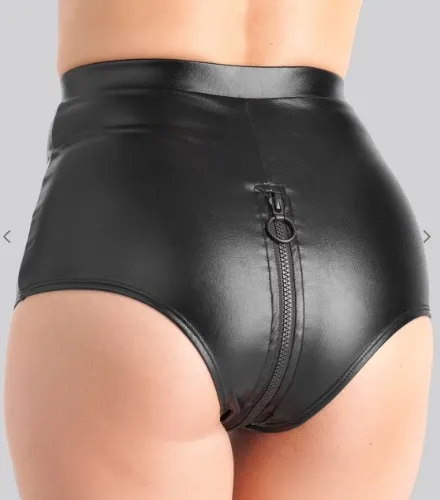 LoveHoney high waisted leather look pants