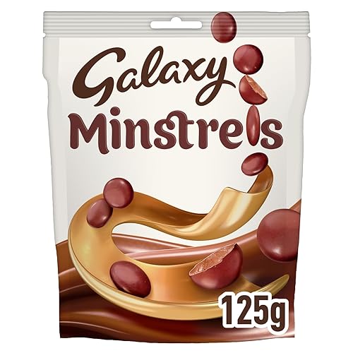 Galaxy Minstrels Milk Chocolate Bag, 125g, Ideal as a Chocolate Gift, Chocolate Snacks or in a Chocolate Hamper - 125 g (Pack of 1) - Single Bag - Single