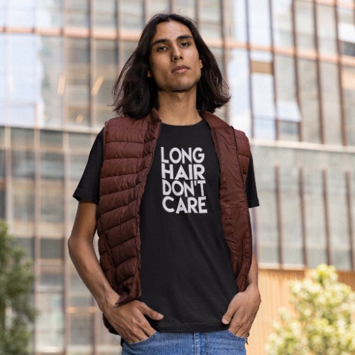 Long Hair Don't Care Unisex T-Shirt - Black / L