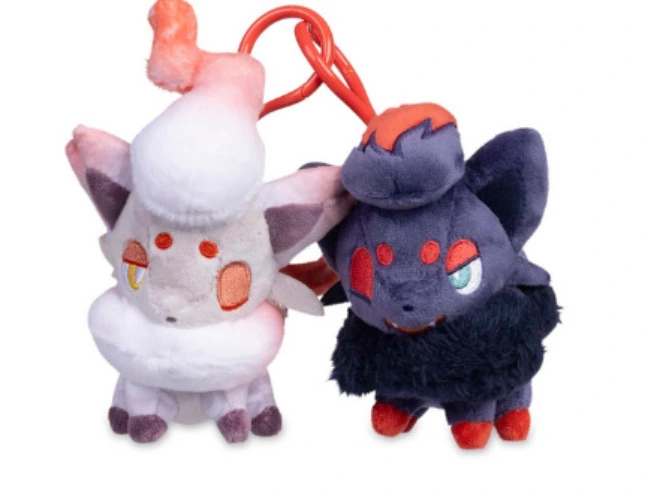 matching Hisuian Zorua & Zorua keychain plushies