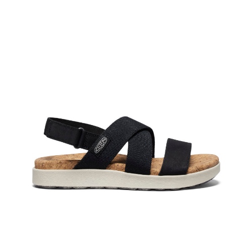 Women's Elle Criss Cross Sandal  |  Black/Birch | 10 / Regular