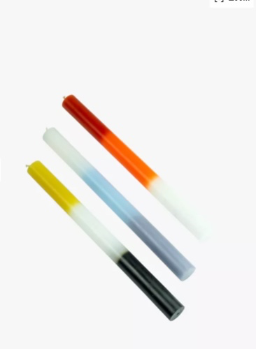 Harlequin Stripe Dinner Candles