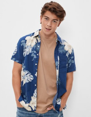 AE Tropical Button-Up Resort Shirt