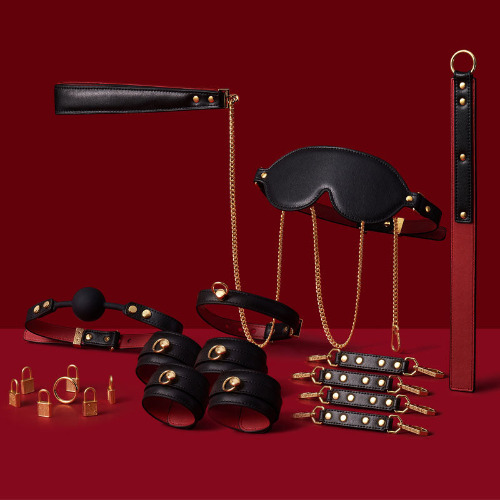 Soul Snatch | BDSM: Cow Leather Bondage Set - Dark Desire Set (7 Pieces)